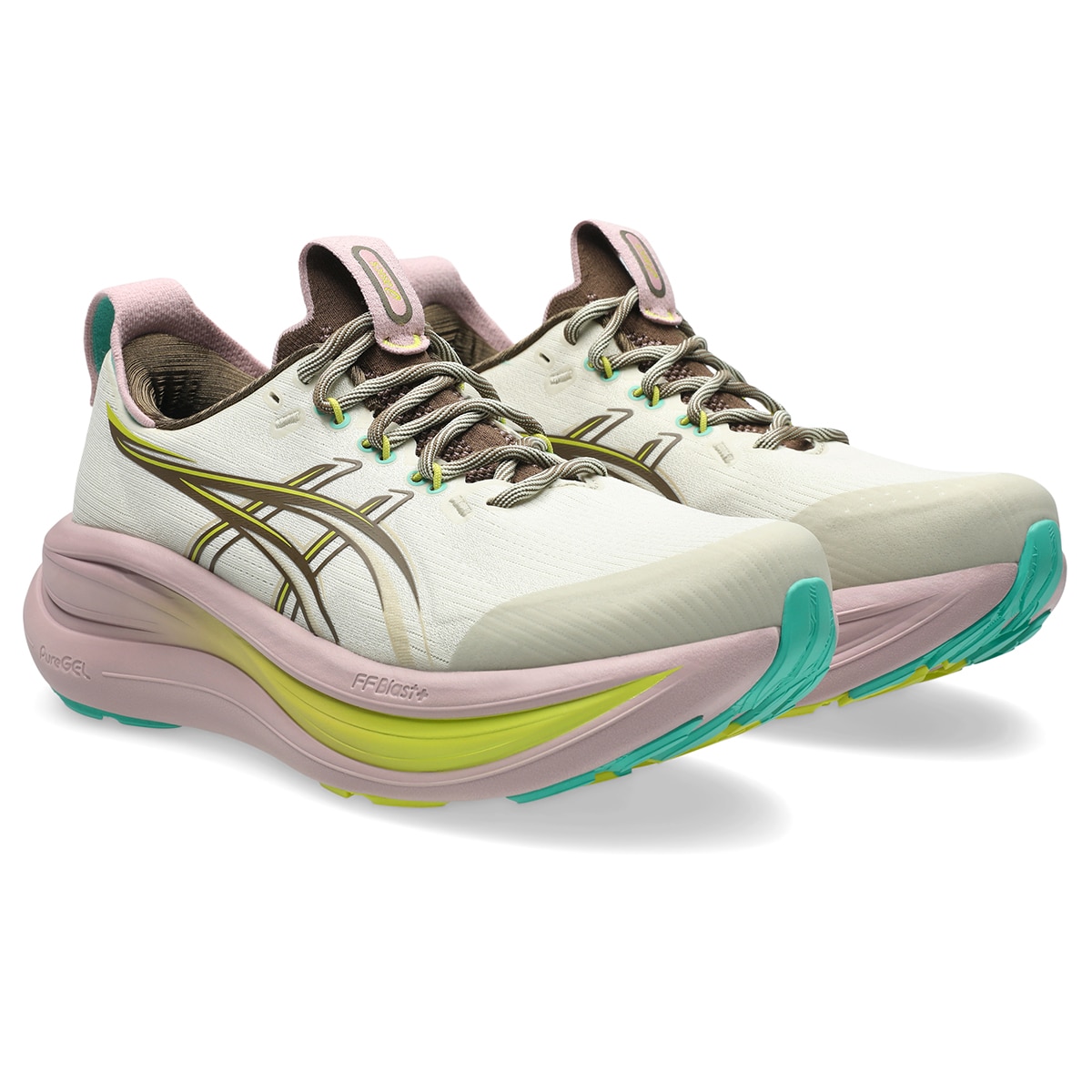 Sapatilhas de Running de Mulher Gel-Nimbus 28 TR Cinzento / Castanho-5