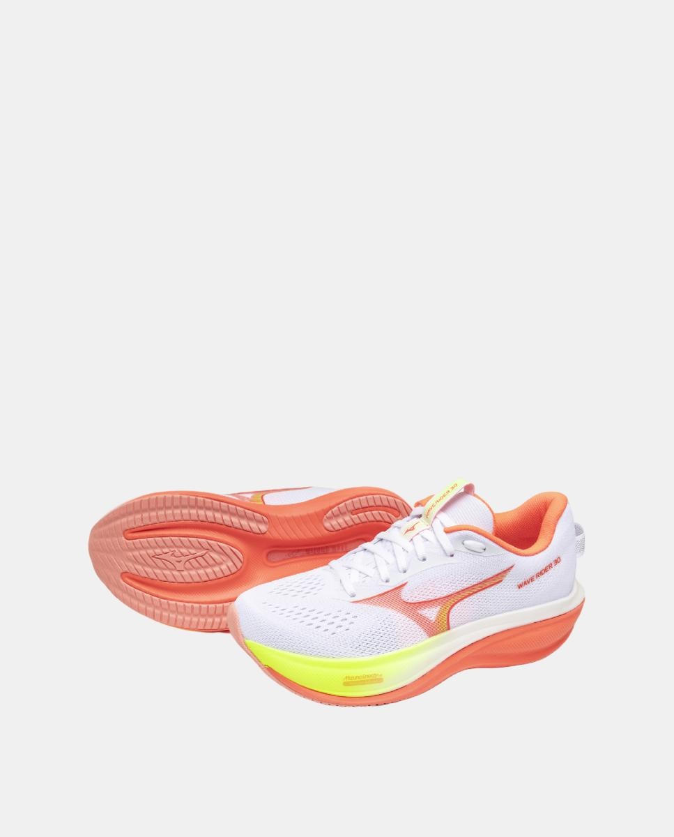 Sapatilhas Running WAVE RIDER 30(W) de Mulher Mizuno Branco / Laranja-2