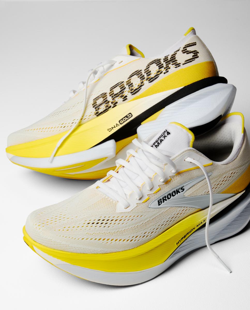 Sapatilhas de running de Mulher Hyperion Max 4 Brooks Branco/Amarelo-7