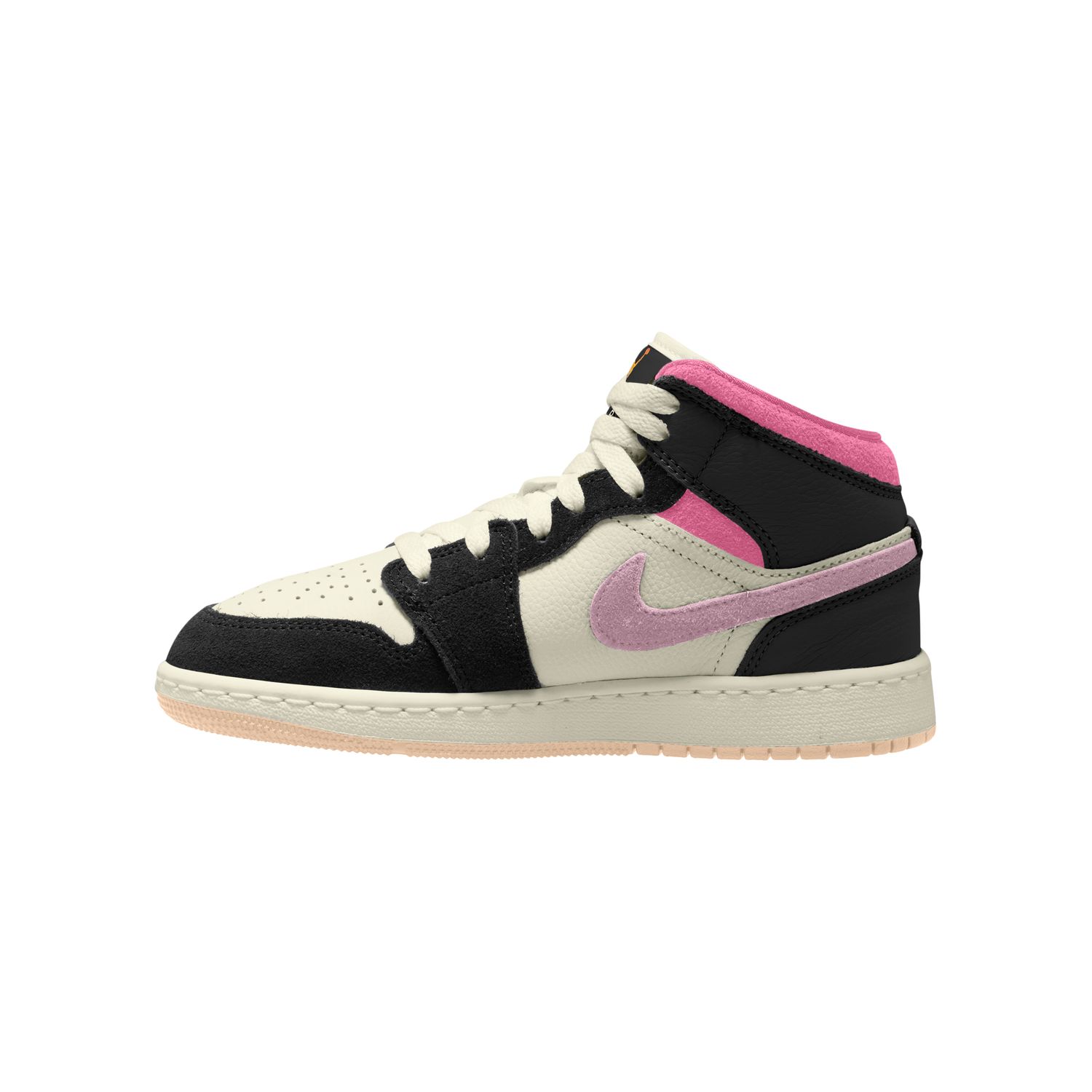 Sapatilhas Casual de Criança Air Jordan 1 Mid SE (GS) Preto-2