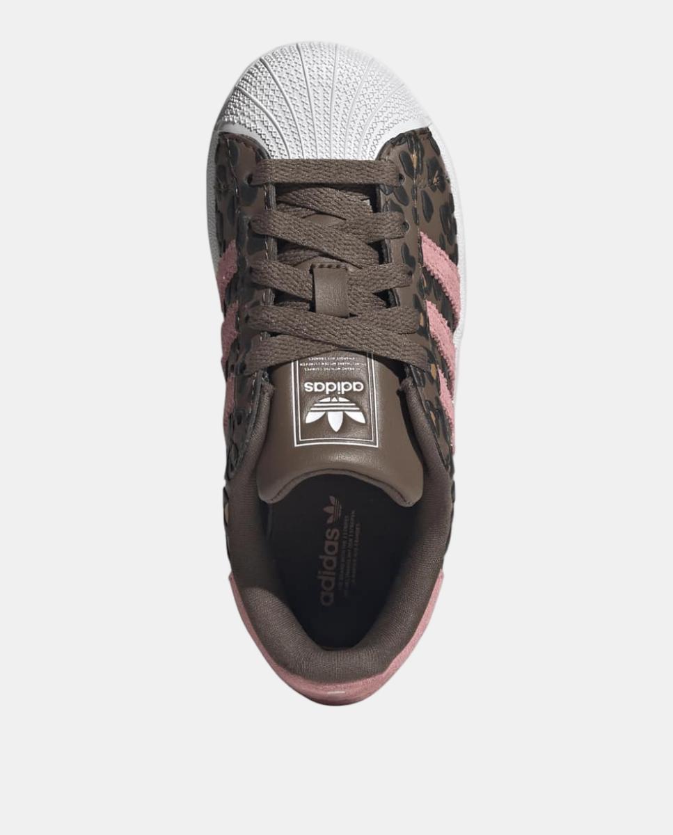 Sapatilhas Casual de crianças SUPERSTAR II C Adidas Castanho-3