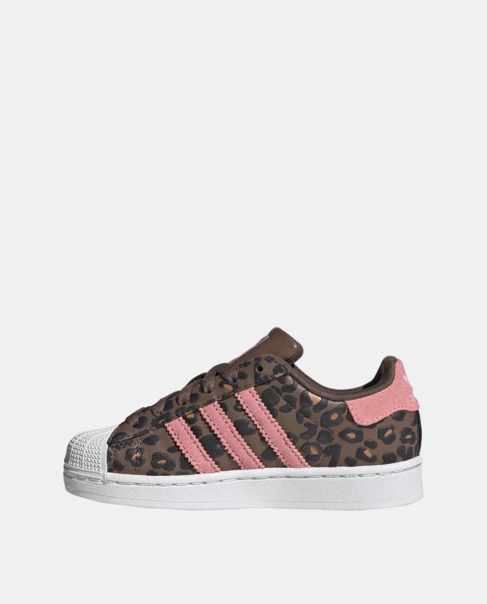 Sapatilhas Casual de crianças SUPERSTAR II C Adidas Castanho-4