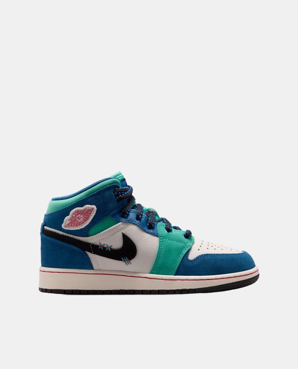 Imagen 1 de Zapatillas de Casual para Niño AIR JORDAN 1 MID SE (GS) Jordan - Blanco Blanco