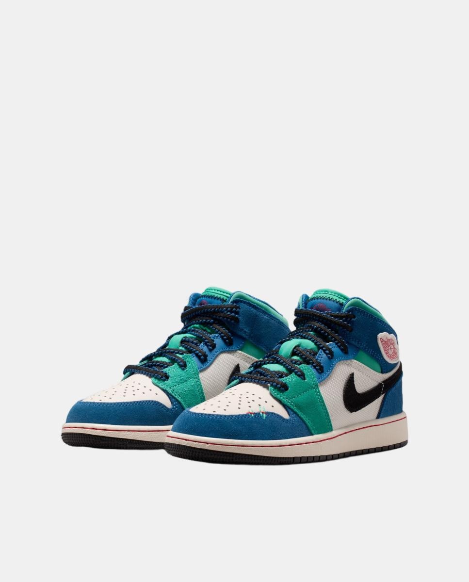 Imagen 2 de Zapatillas de Casual para Niño AIR JORDAN 1 MID SE (GS) Jordan - Blanco Blanco