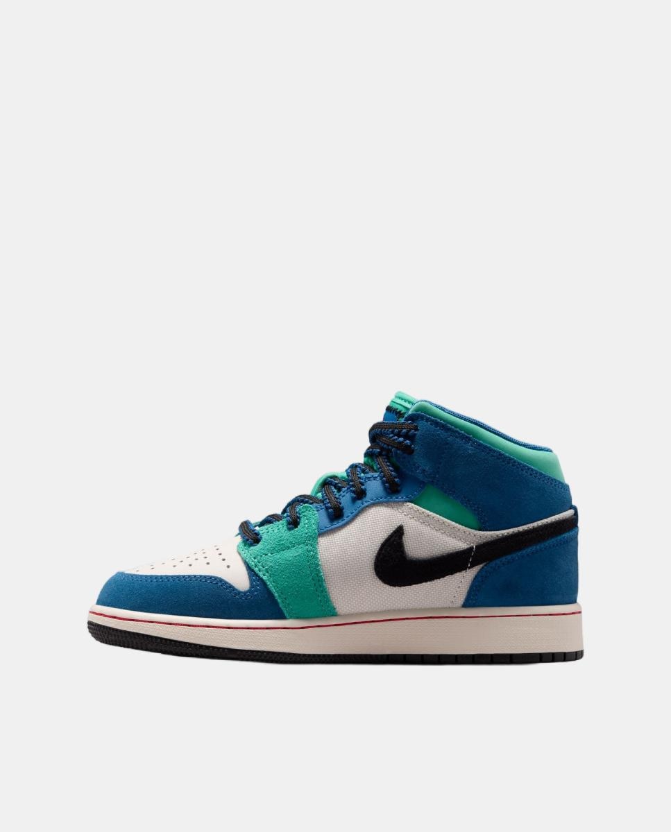 Imagen 4 de Zapatillas de Casual para Niño AIR JORDAN 1 MID SE (GS) Jordan - Blanco Blanco