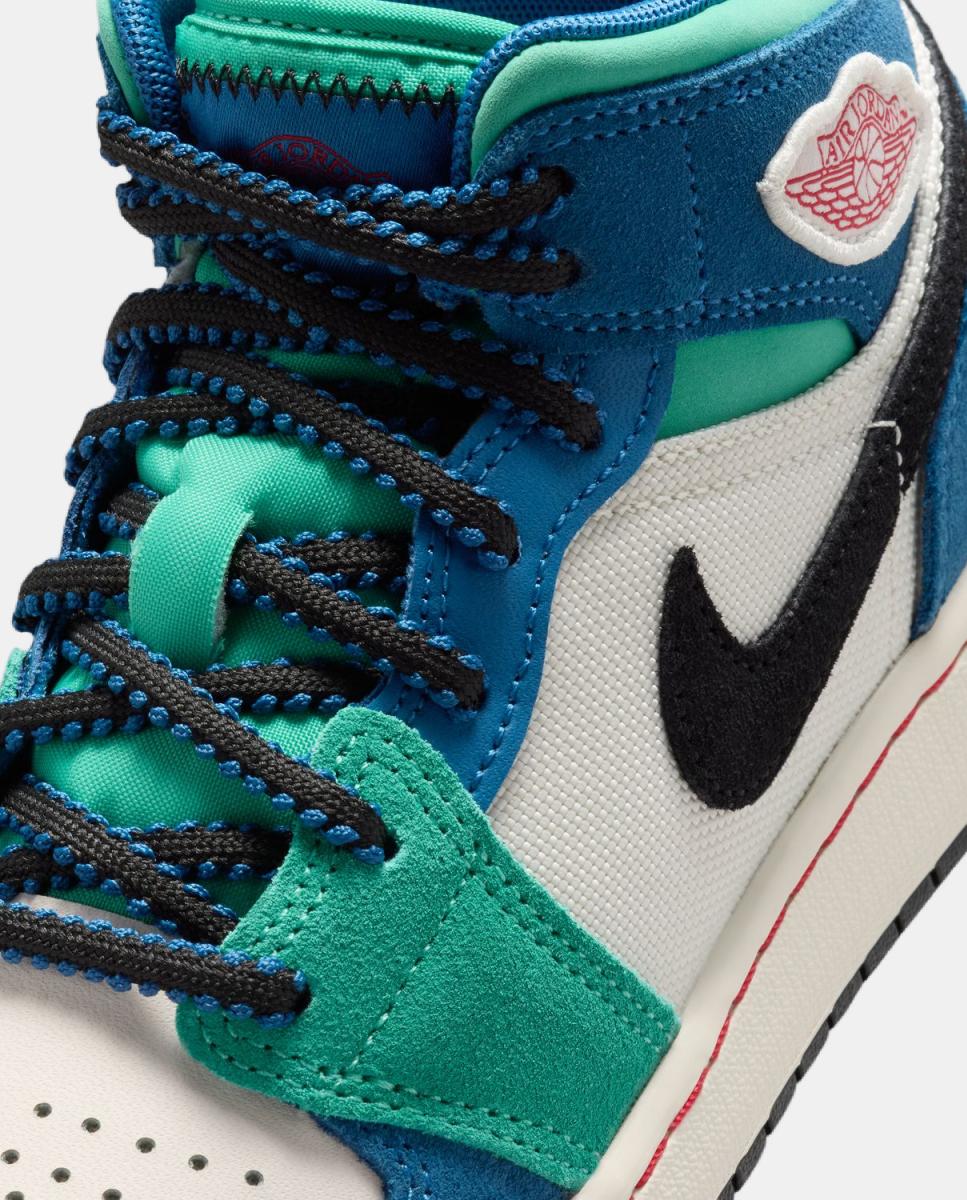 Imagen 8 de Zapatillas de Casual para Niño AIR JORDAN 1 MID SE (GS) Jordan - Blanco Blanco