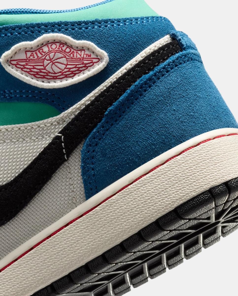 Imagen 9 de Zapatillas de Casual para Niño AIR JORDAN 1 MID SE (GS) Jordan - Blanco Blanco