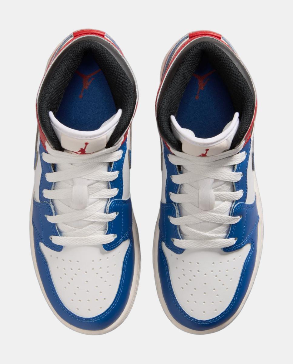 Sapatilhas Casual Para Criança Air Jordan 1 Mid (Gs) Jordan Azul-3