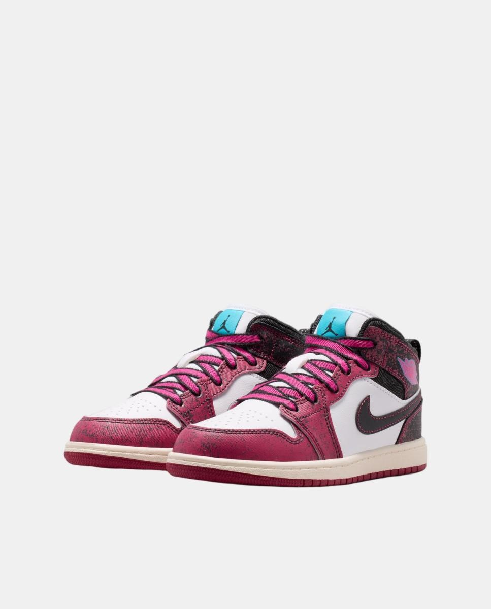 Sapatilhas Casual Para Criança Jordan 1 Mid Se (Ps) Jordan Vermelho-2