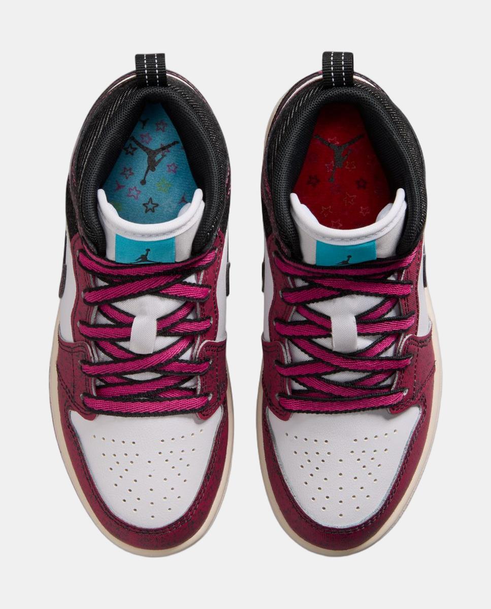 Sapatilhas Casual Para Criança Jordan 1 Mid Se (Ps) Jordan Vermelho-3