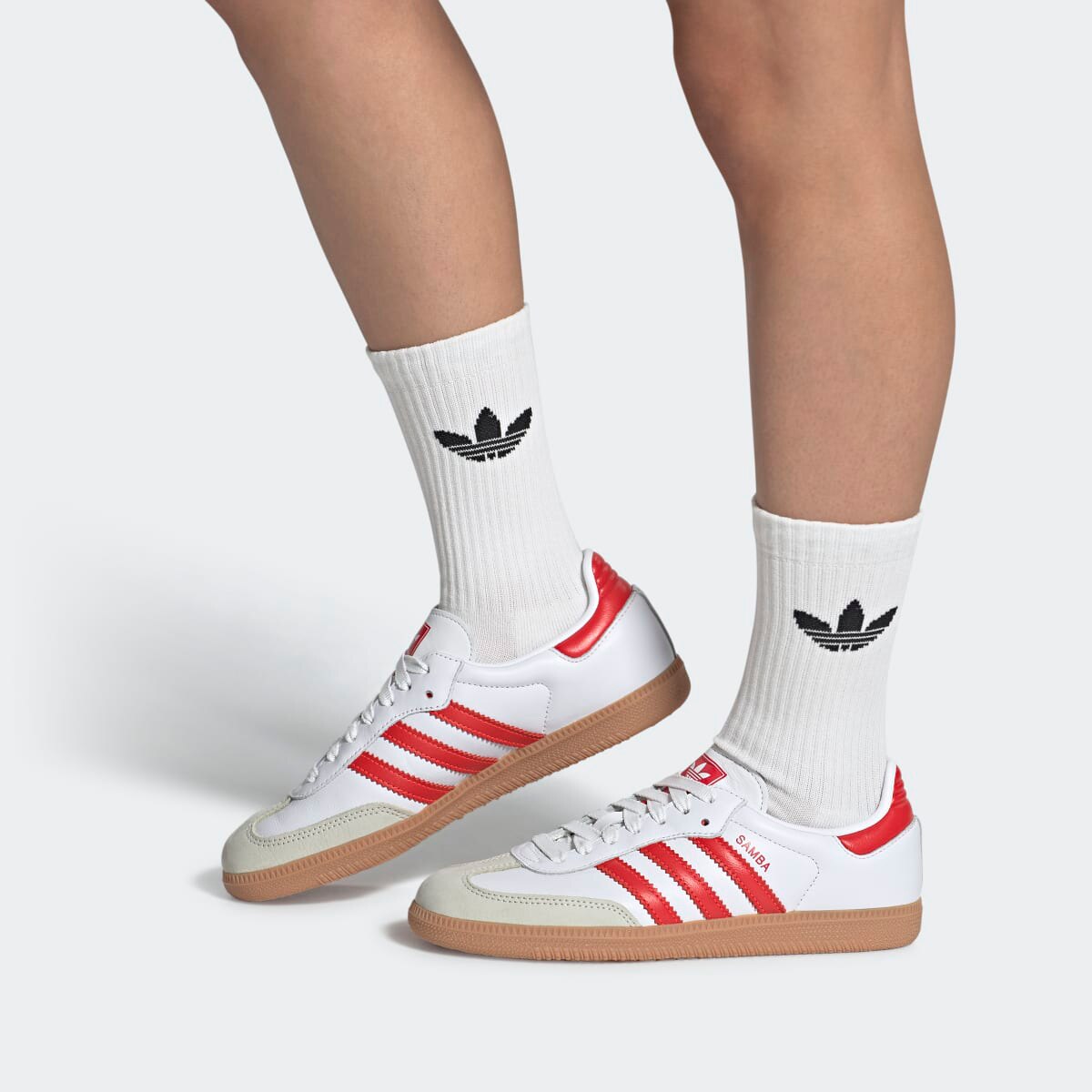 Sapatilhas Casual de Mulher Samba Og W Originals Branco / Vermelho-9