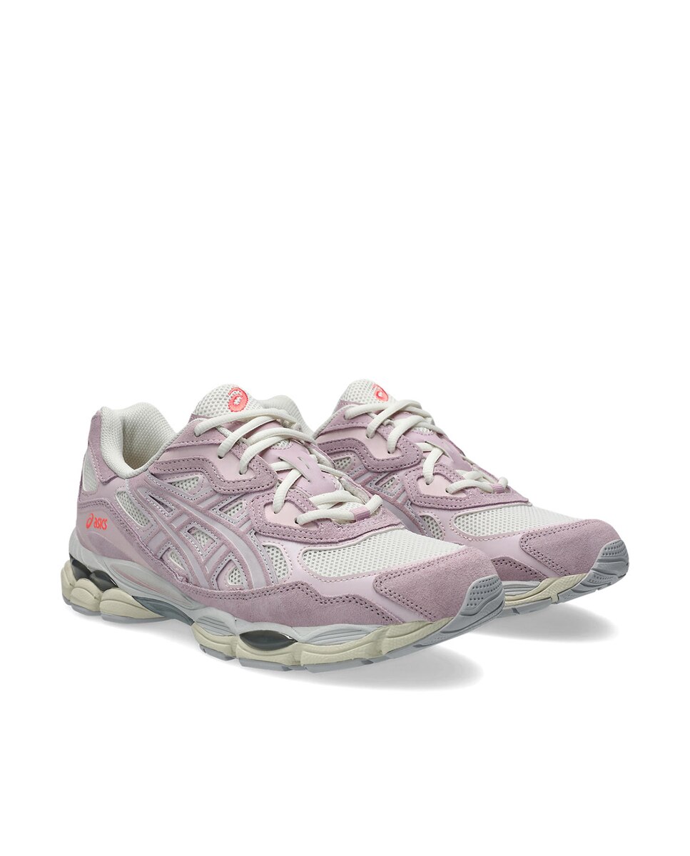 Asics GEL-NYC para mujer - Blanco / Rosa Blanco / Rosa-2