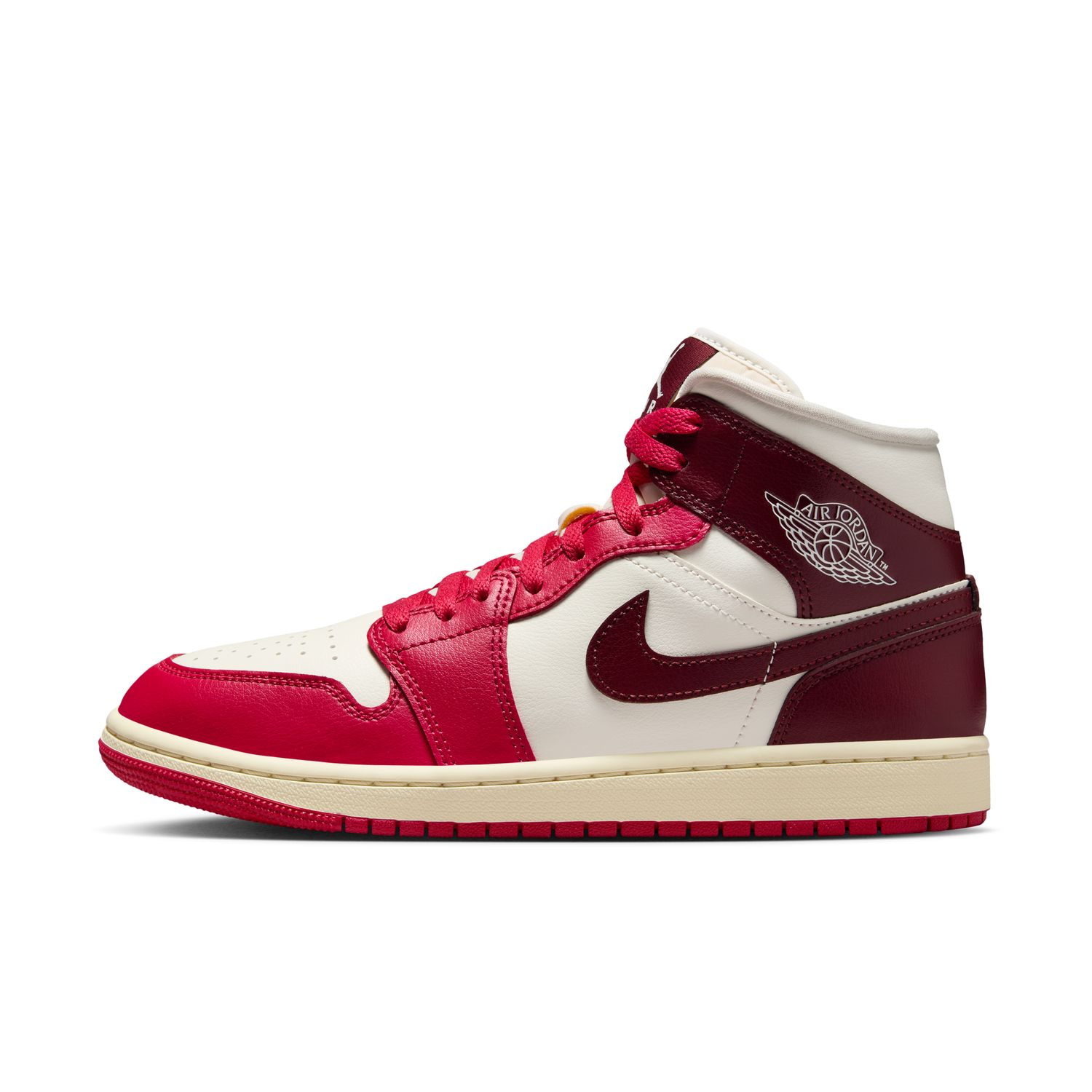 Sapatilhas Casual de Mulher WMNS Air Jordan 1 Mid Branco-5