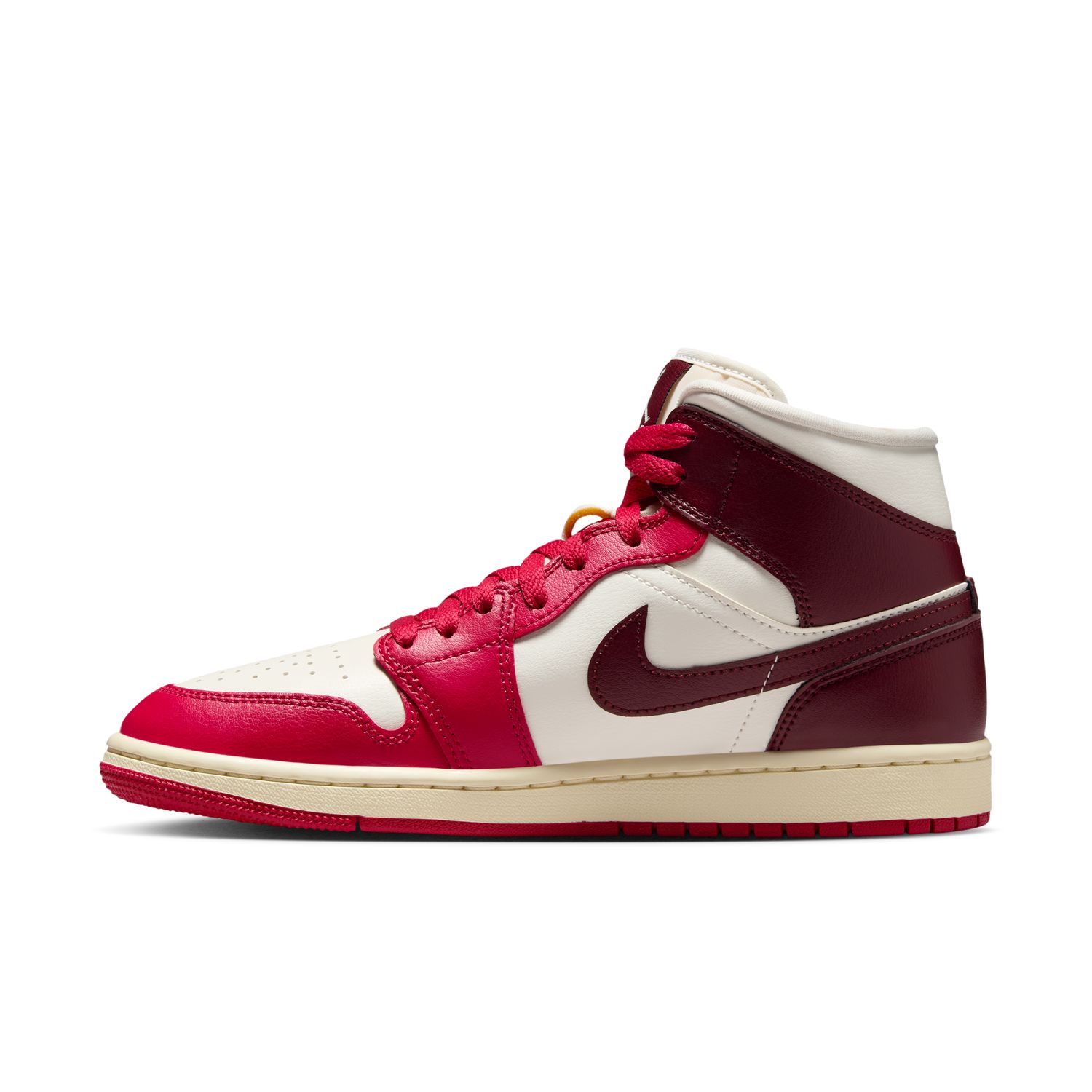 Sapatilhas Casual de Mulher WMNS Air Jordan 1 Mid Branco-6