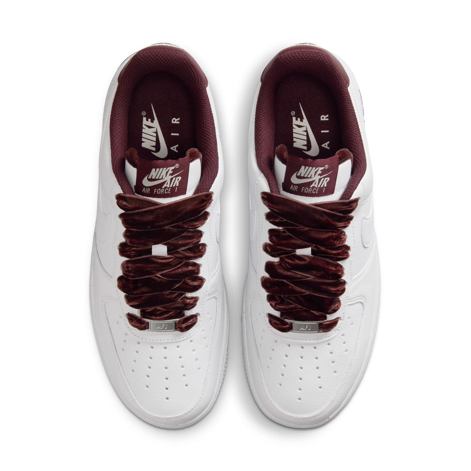 Sapatilhas Casual de Mulher W Air Force 1 '07 Vintage Branco / Grená-4