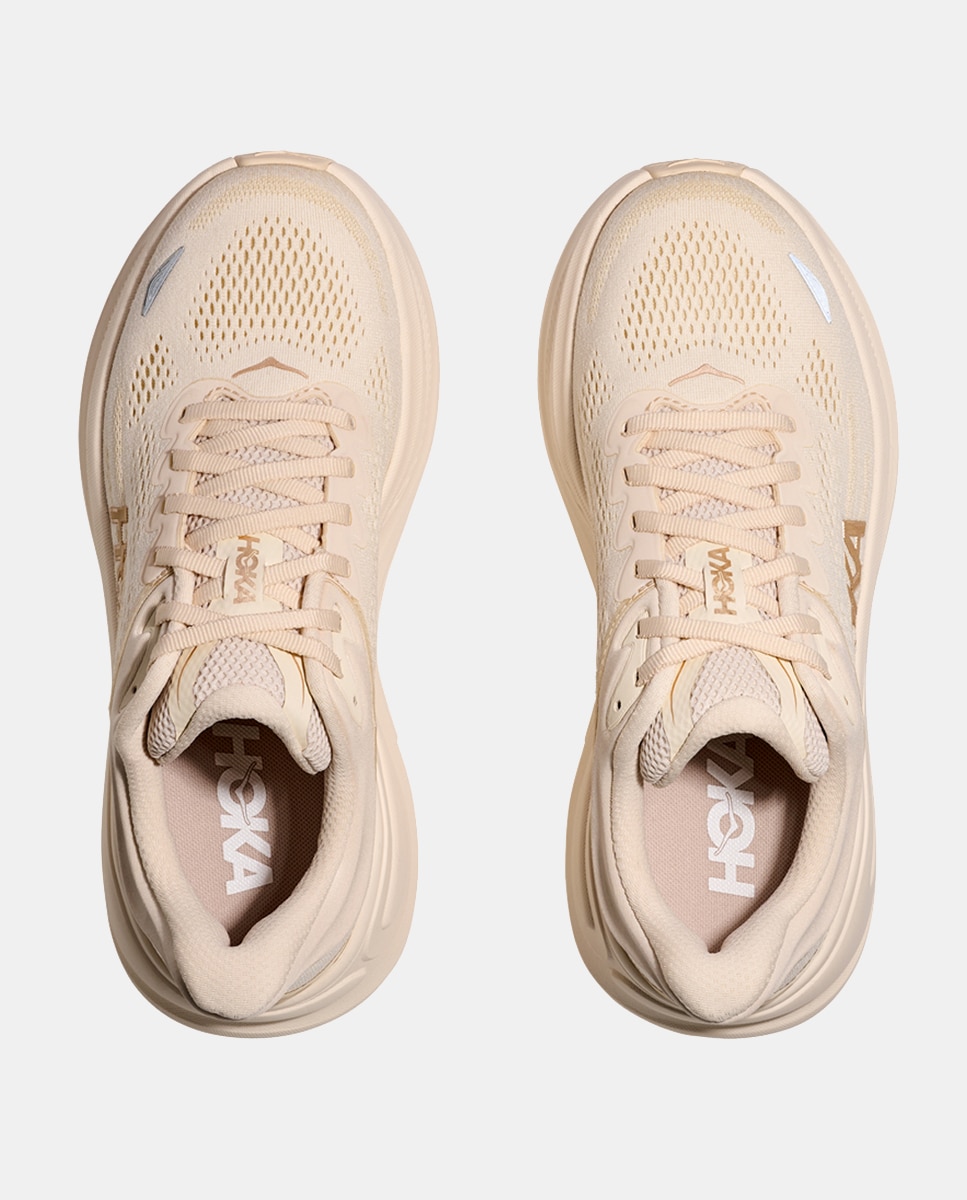 Hoka w bondi 9 para Mujer - Crema Crema-3