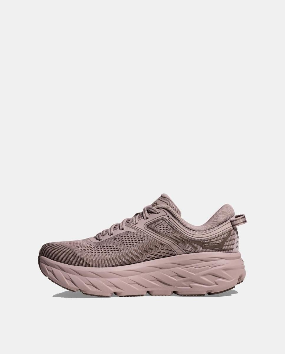 Hoka Zapatilla W Bondi 7 Para Mujer - Negro / Morado Negro / Morado-8