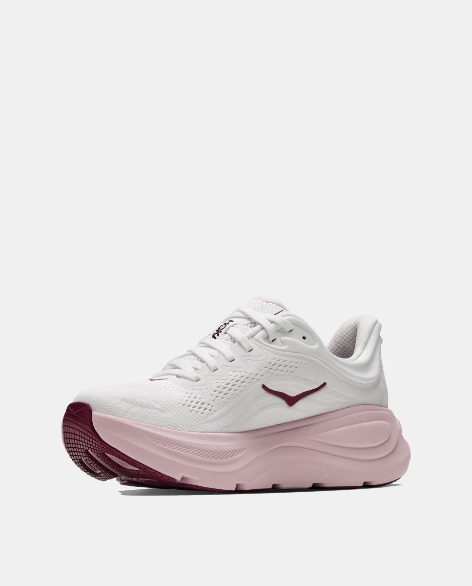 Hoka W BONDI 9 para mujer - Blanco / Rosa Blanco / Rosa-3