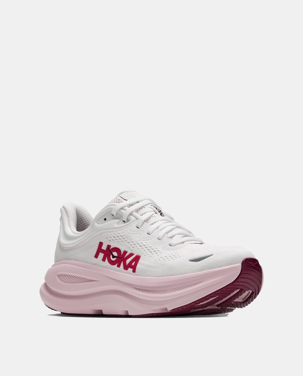 Hoka W BONDI 9 para mujer - Blanco / Rosa Blanco / Rosa-6