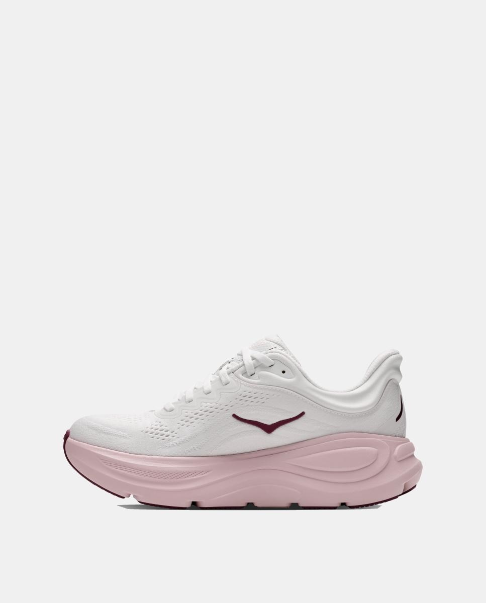 Hoka W BONDI 9 para mujer - Blanco / Rosa Blanco / Rosa-8