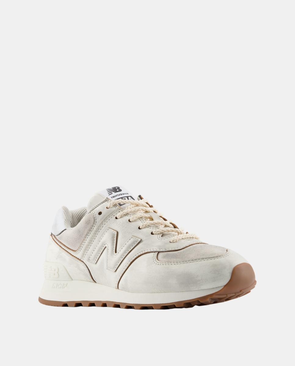 New Balance 574 para hombre y mujer - Blanco Blanco-2