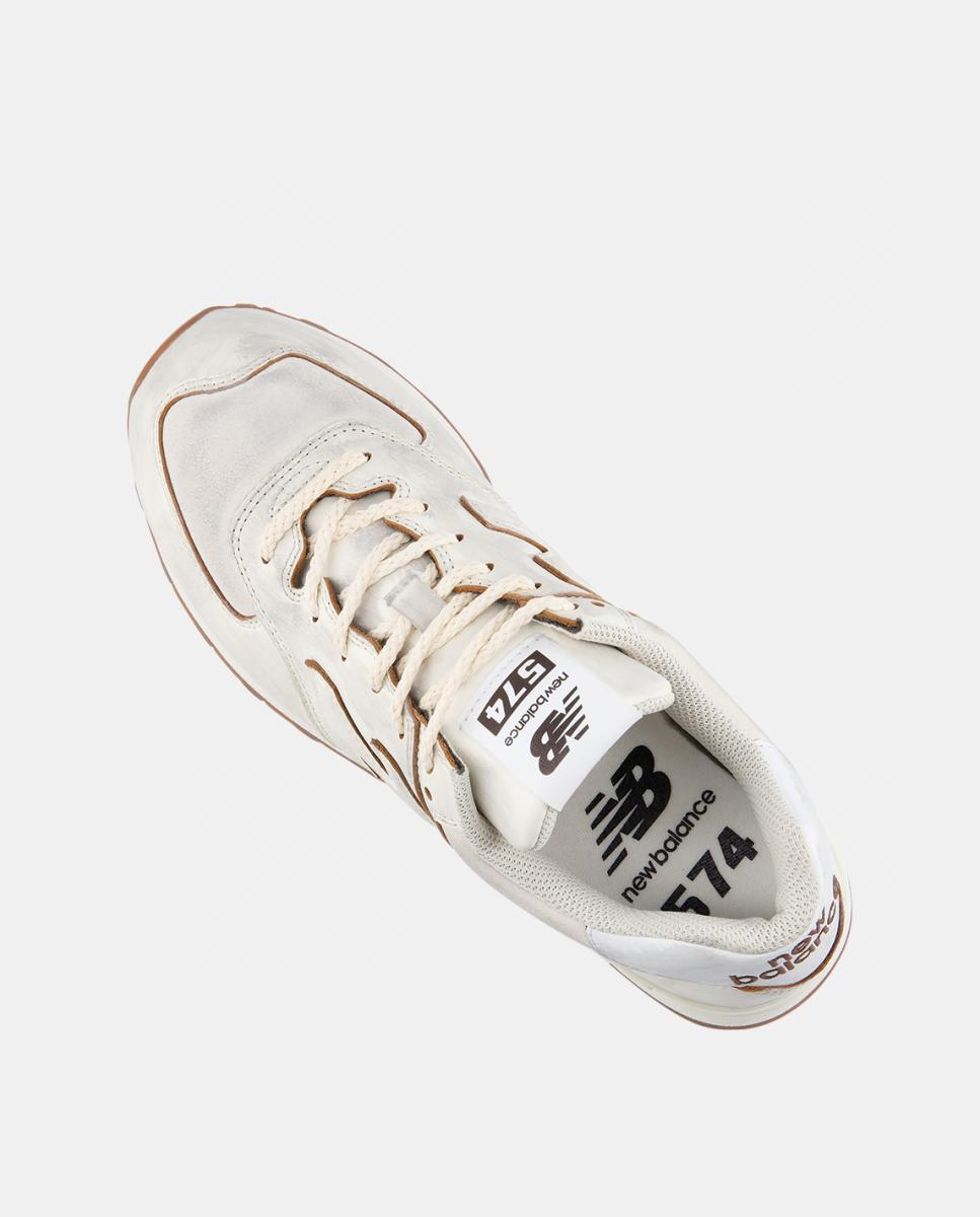 New Balance 574 para hombre y mujer - Blanco Blanco-7