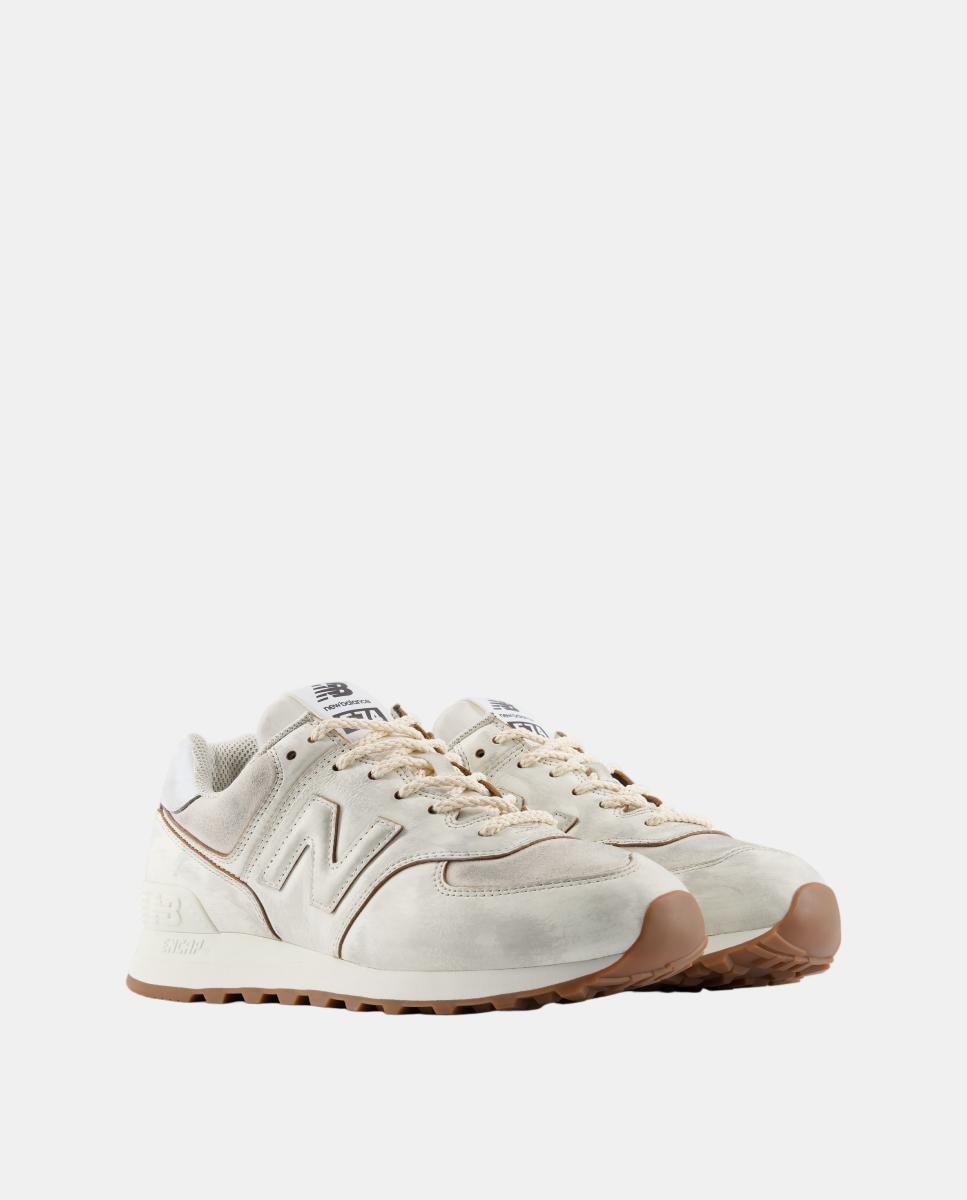 New Balance 574 para hombre y mujer - Blanco Blanco-9