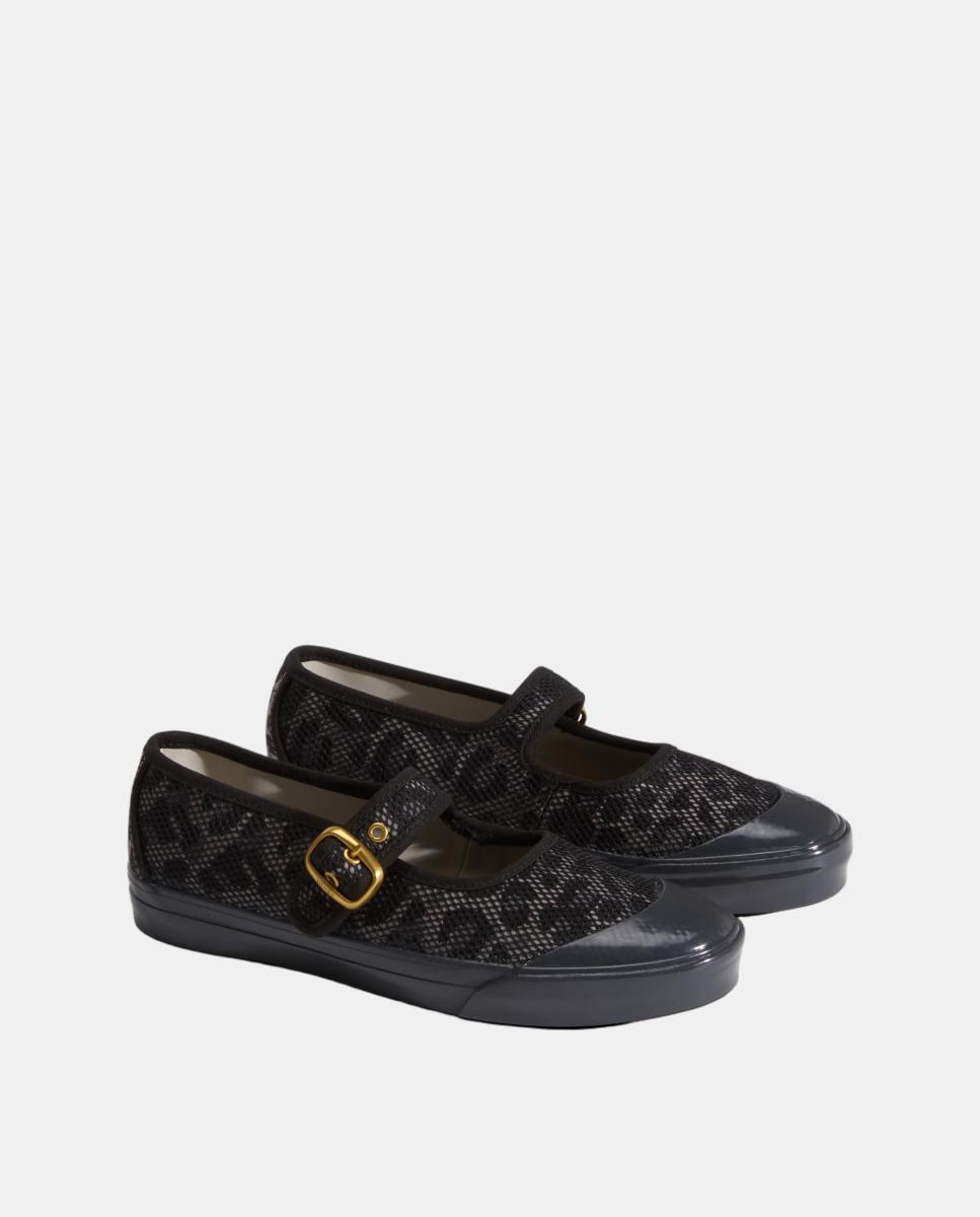 LX Mary Jane Lowpro Combat Black para Mulher Animal Print-2
