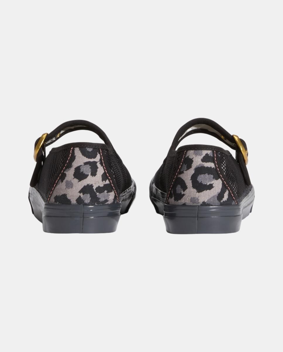 LX Mary Jane Lowpro Combat Black para Mulher Animal Print-4