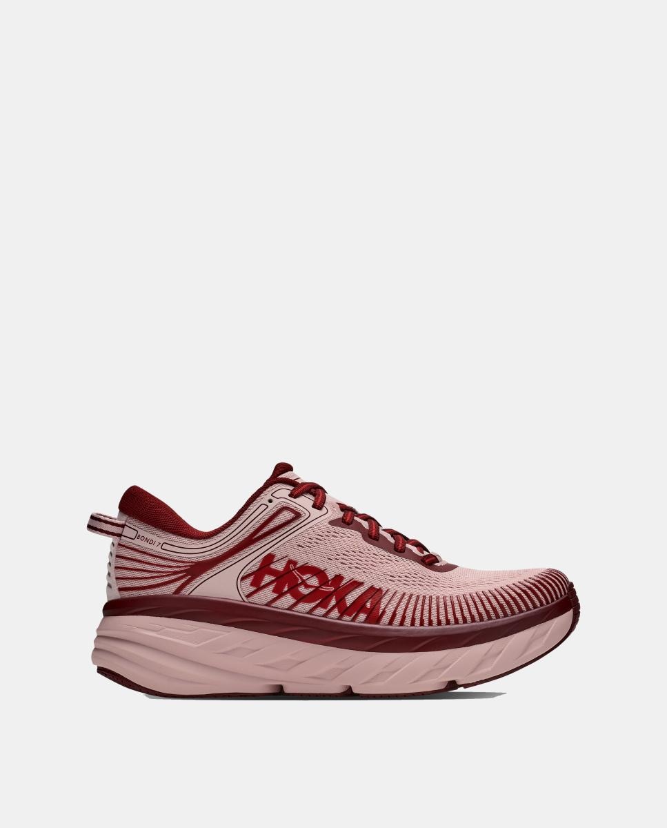 Imagen 0 de Hoka W BONDI 7 para mujer Rosa / Rojo