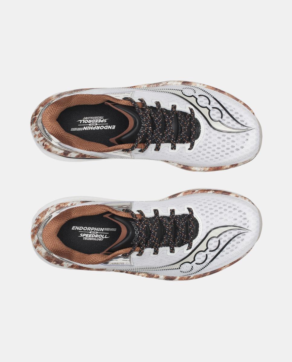 Saucony ENDORPHIN AZURA para mulher Branco / Castanho-5