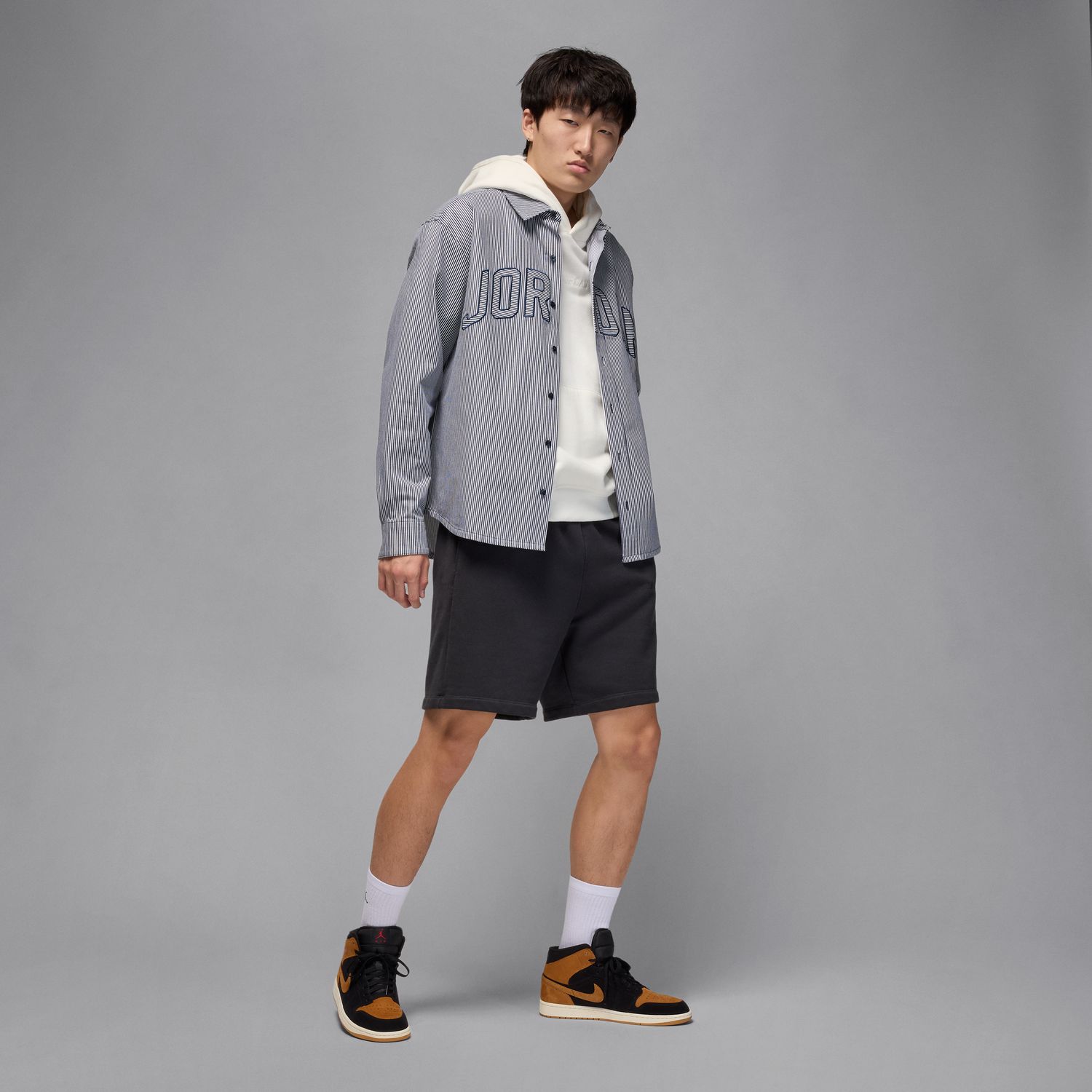 Sapatilhas Casual de Homem Air Jordan 1 Mid SE Preto-12