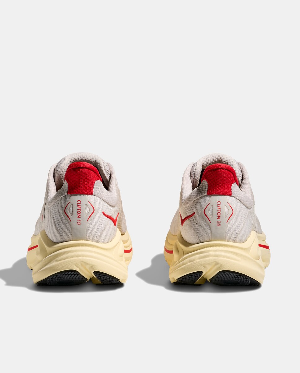 Imagen 5 de Hoka w clifton 10 para Mujer - Blanco / Rojo Blanco / Rojo