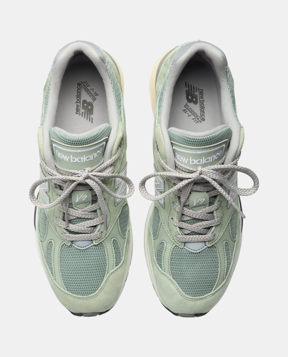 New Balance Made in UK 991v2 para hombre y mujer - Verde Verde-3