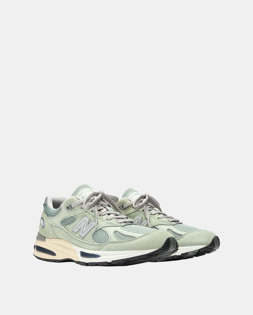 New Balance Made in UK 991v2 para hombre y mujer - Verde Verde-6