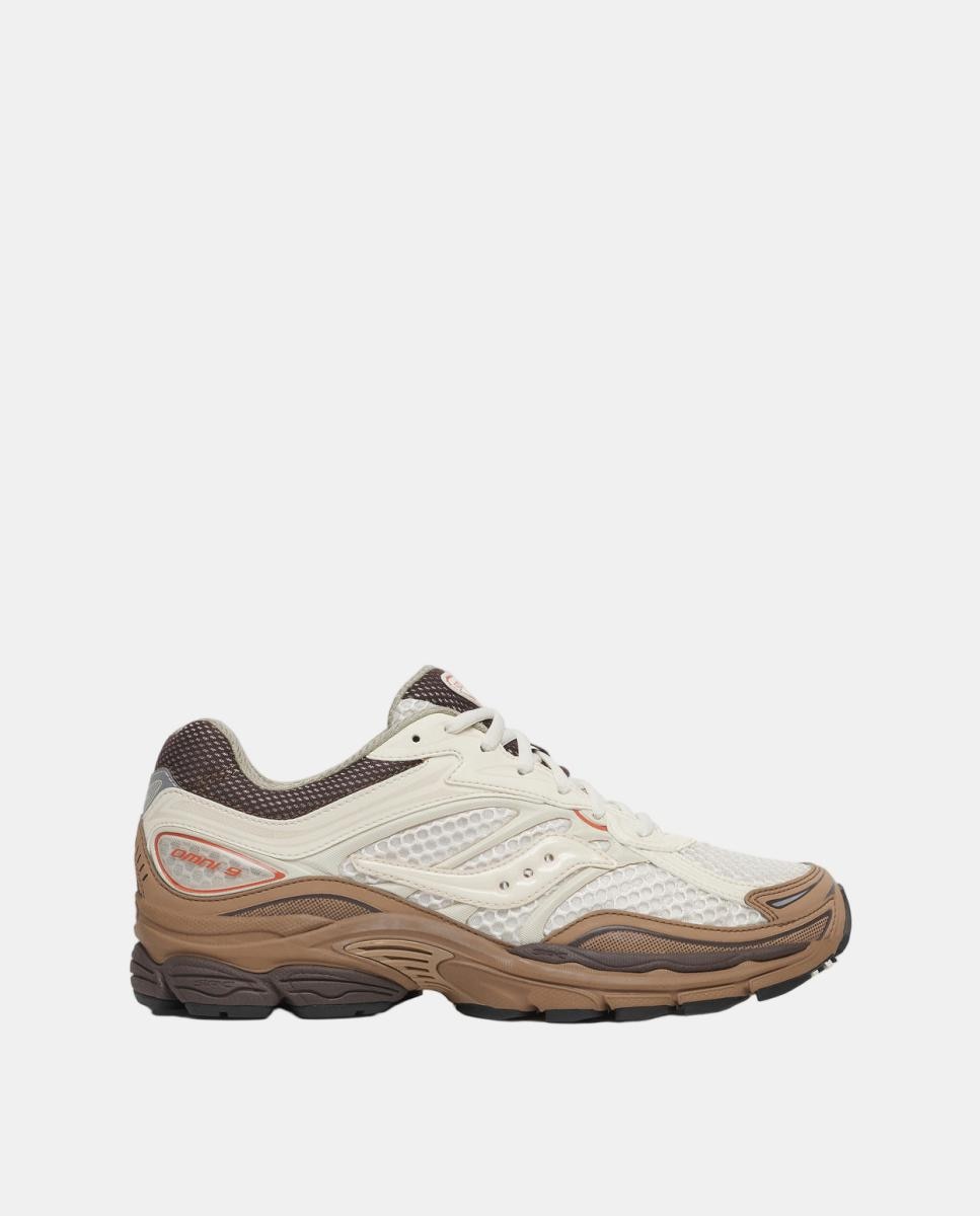 Zapatillas de casual de hombre Progrid Omni 9 Saucony - Beige / Blanco Beige / Blanco-1