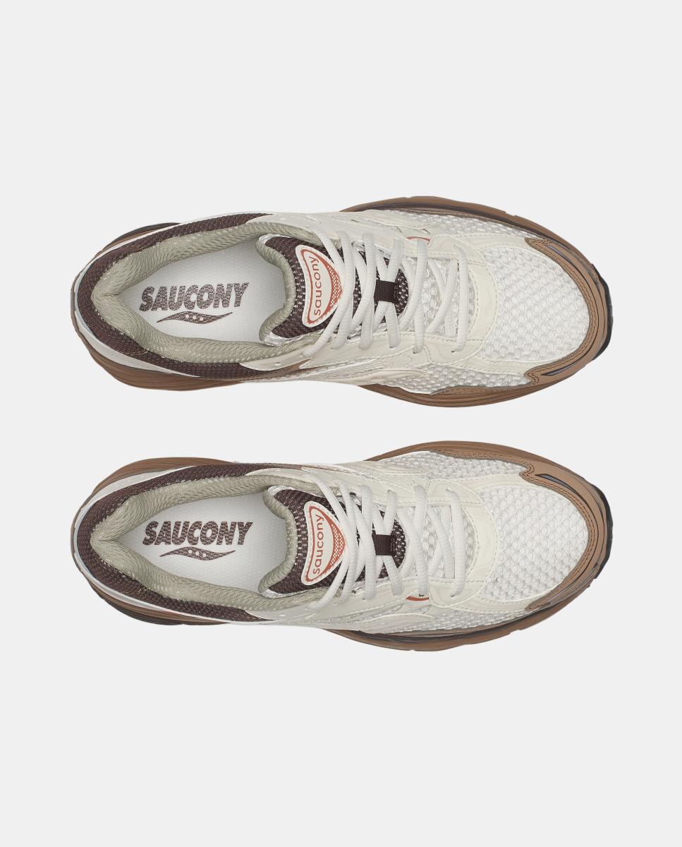 Zapatillas de casual de hombre Progrid Omni 9 Saucony - Beige / Blanco Beige / Blanco-5