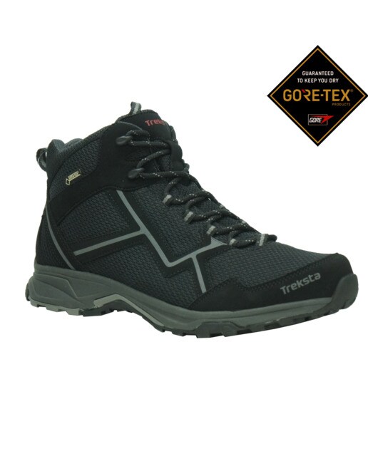 Botas de montanha de homem Star Lace 102 Mid Gore-Tex Treksta Cinzento-1