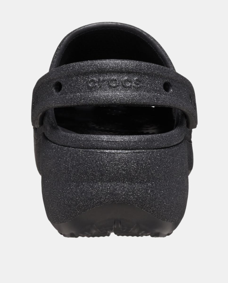 Sandálias Classic Platform Glitter Clog W para Mulher Preto-5