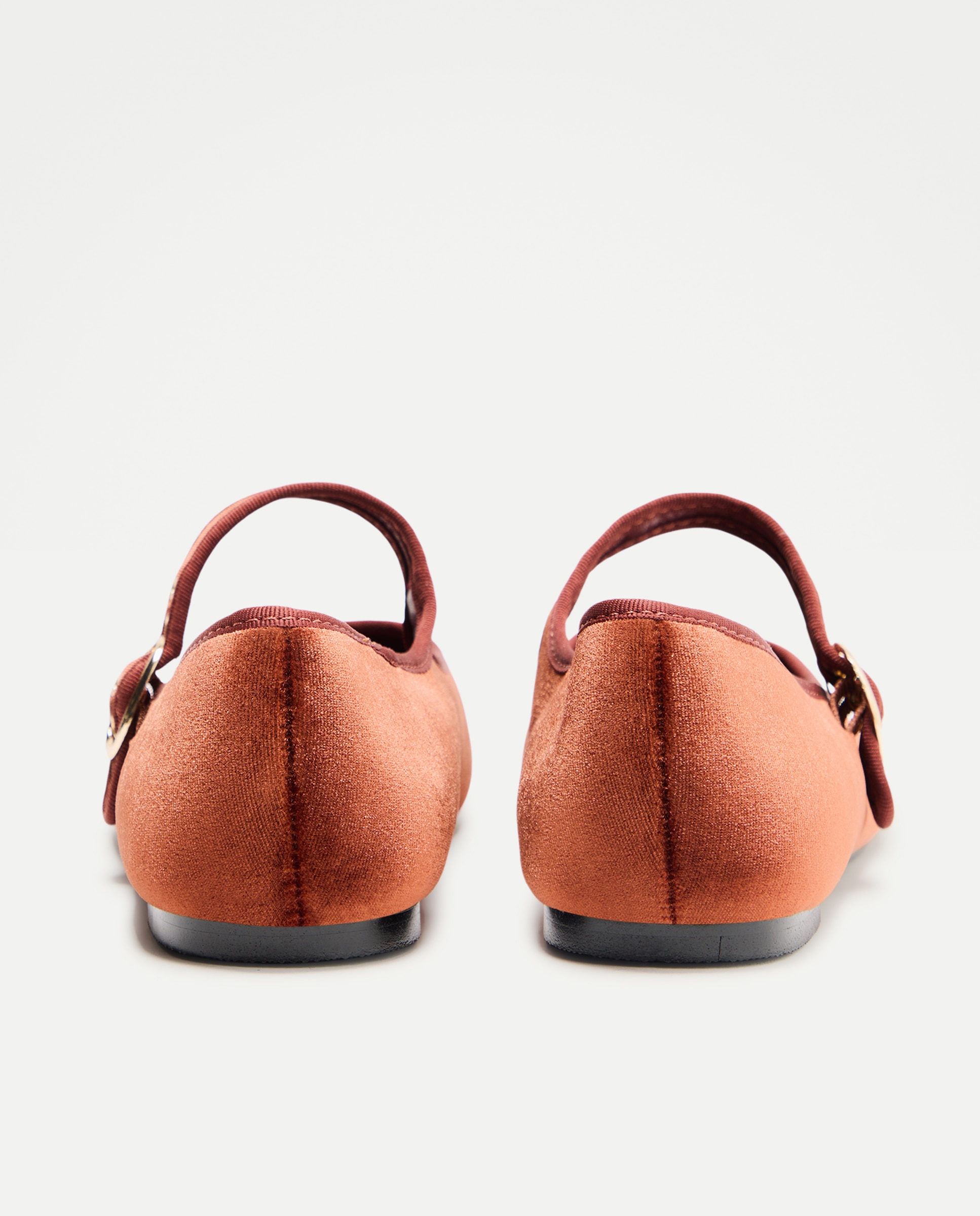 Sapatos de Presilha em Veludo 770 Terracota-3