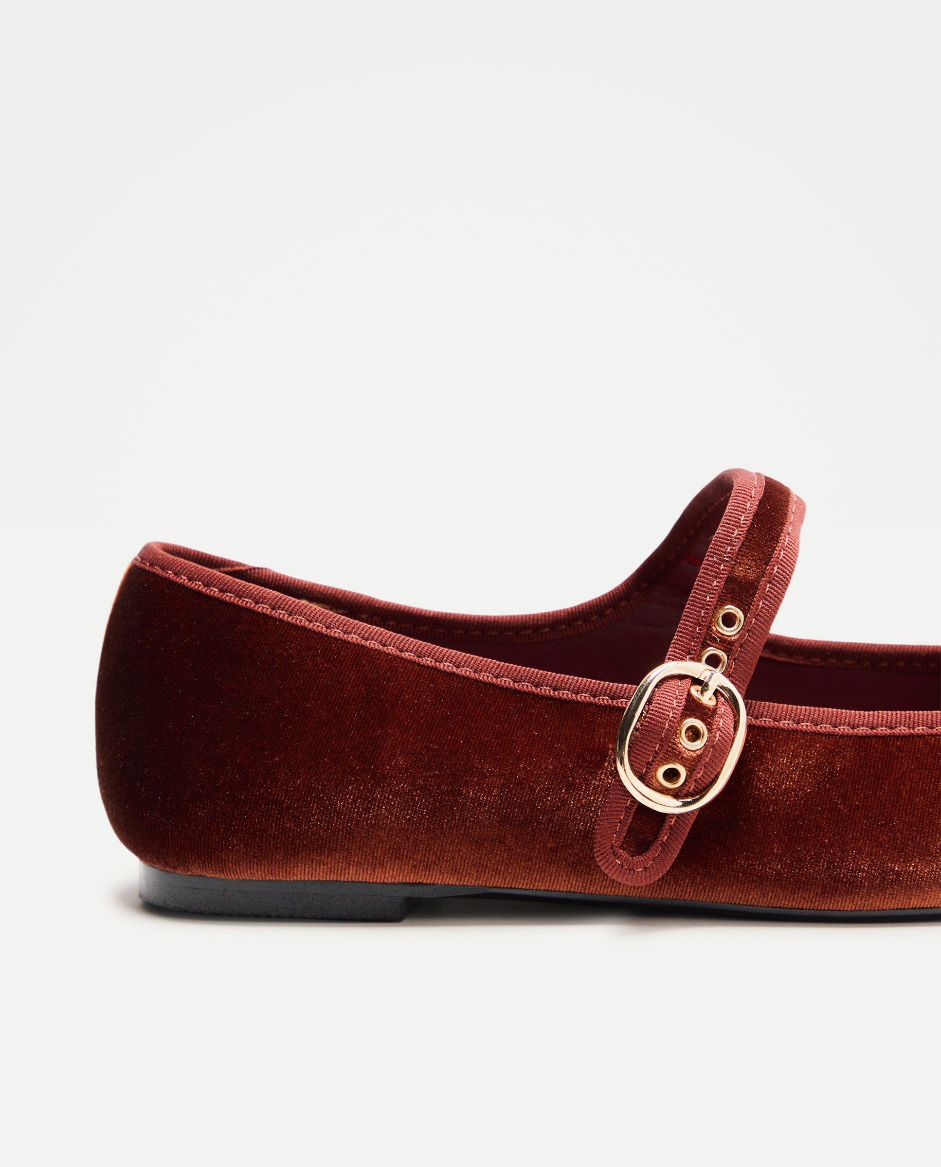 Sapatos de Presilha em Veludo 770 Terracota-5
