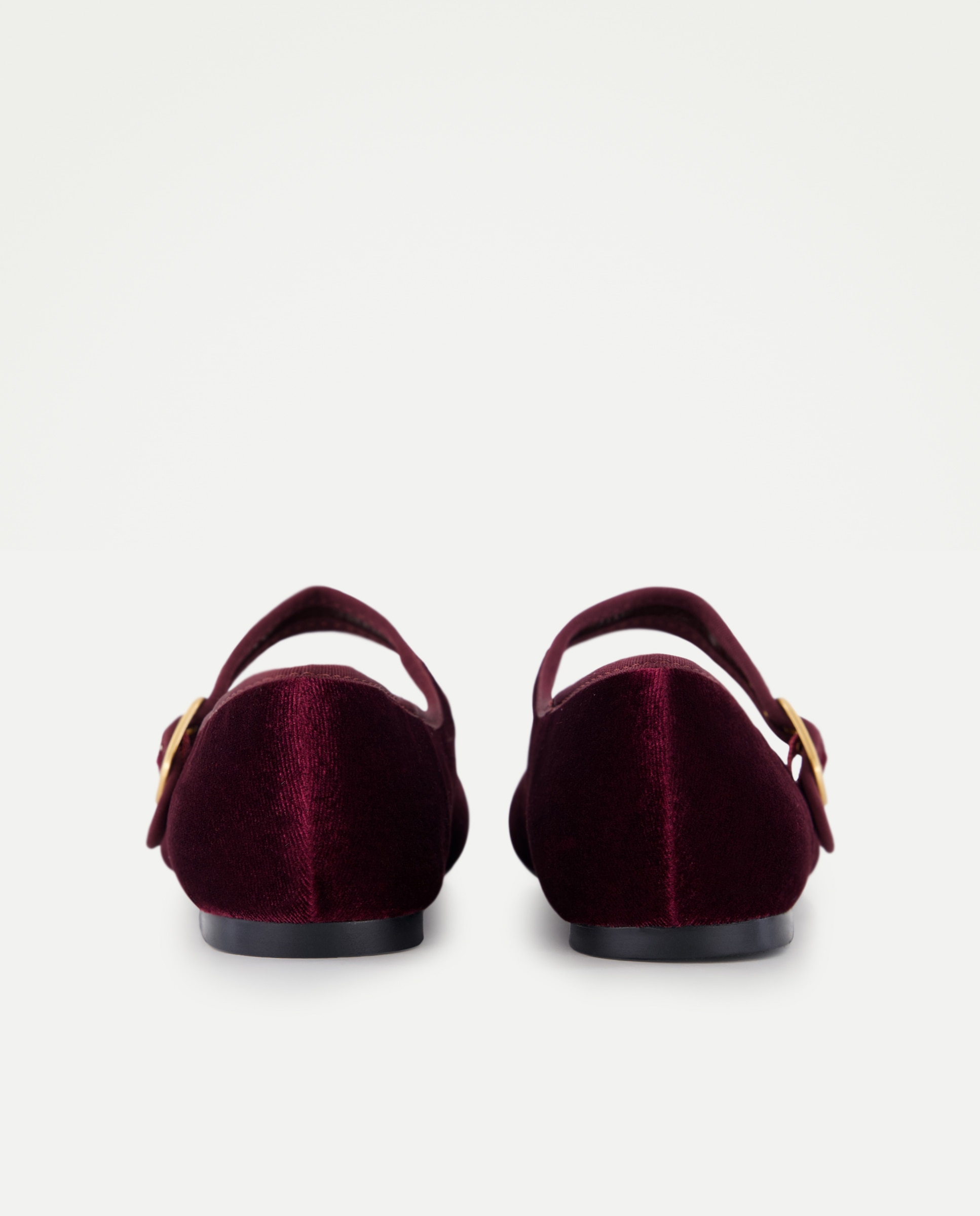 Sapatos de Presilha em Veludo Bordeaux-3