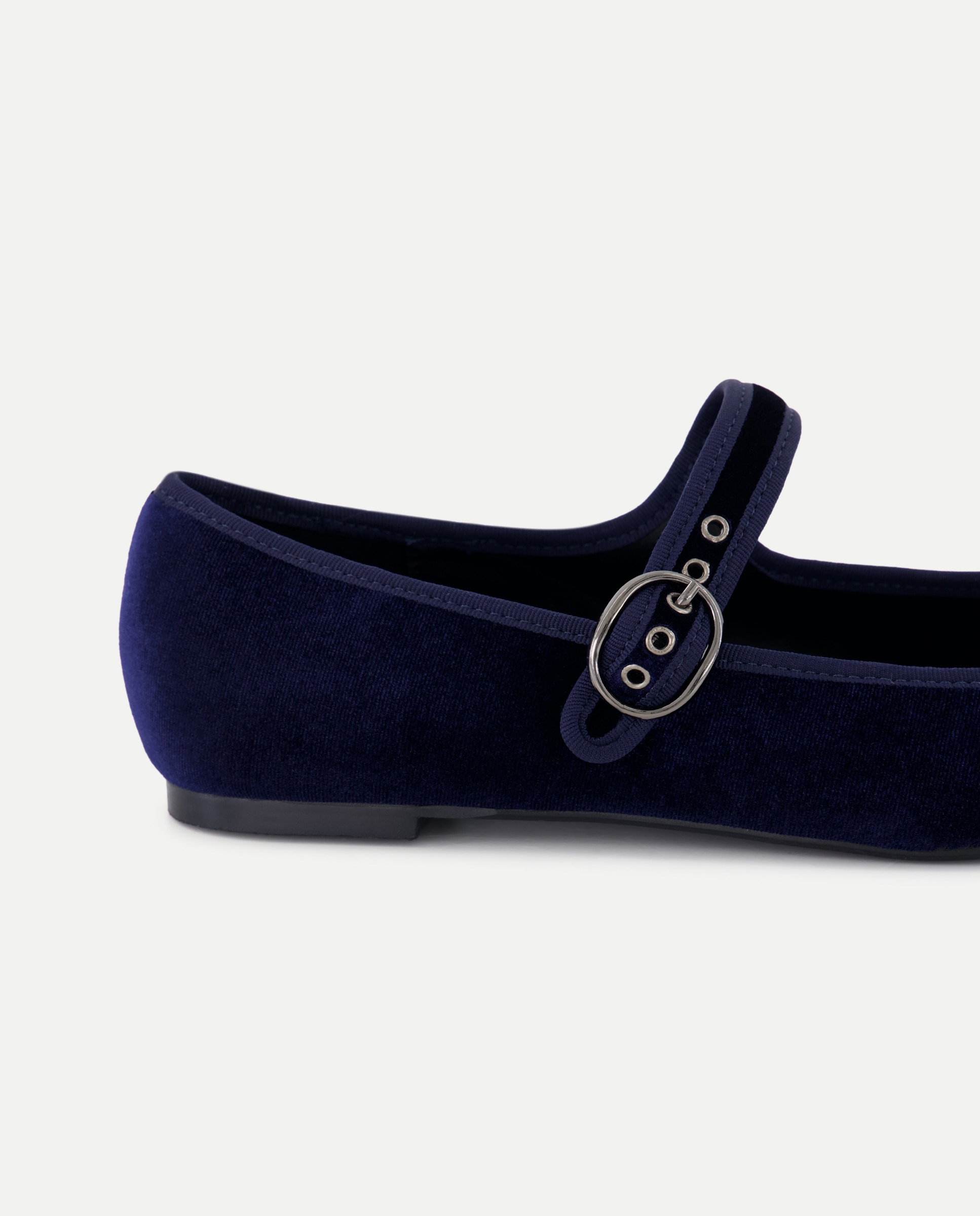 Sapatos de Presilha em Veludo 430 Azul Escuro-5