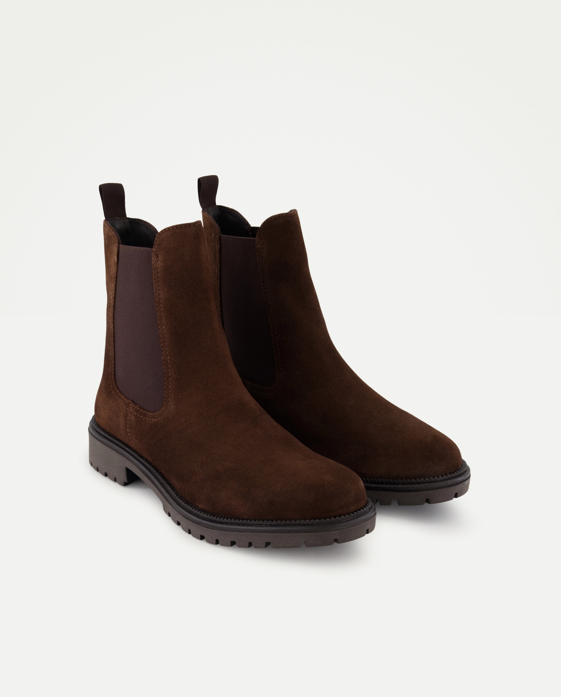 Botins Tipo Chelsea em Pele Castanho-2