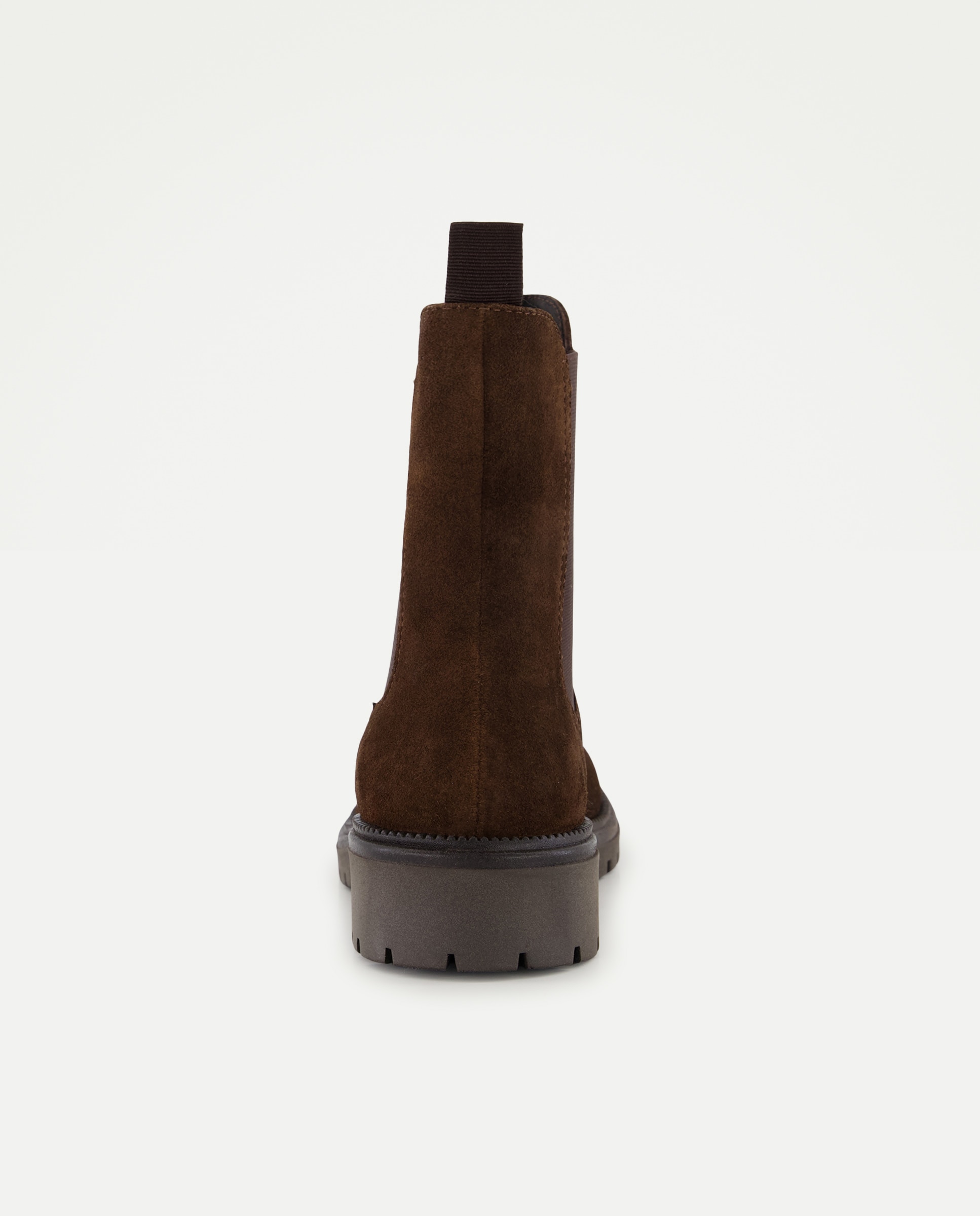 Botins Tipo Chelsea em Pele Castanho-3
