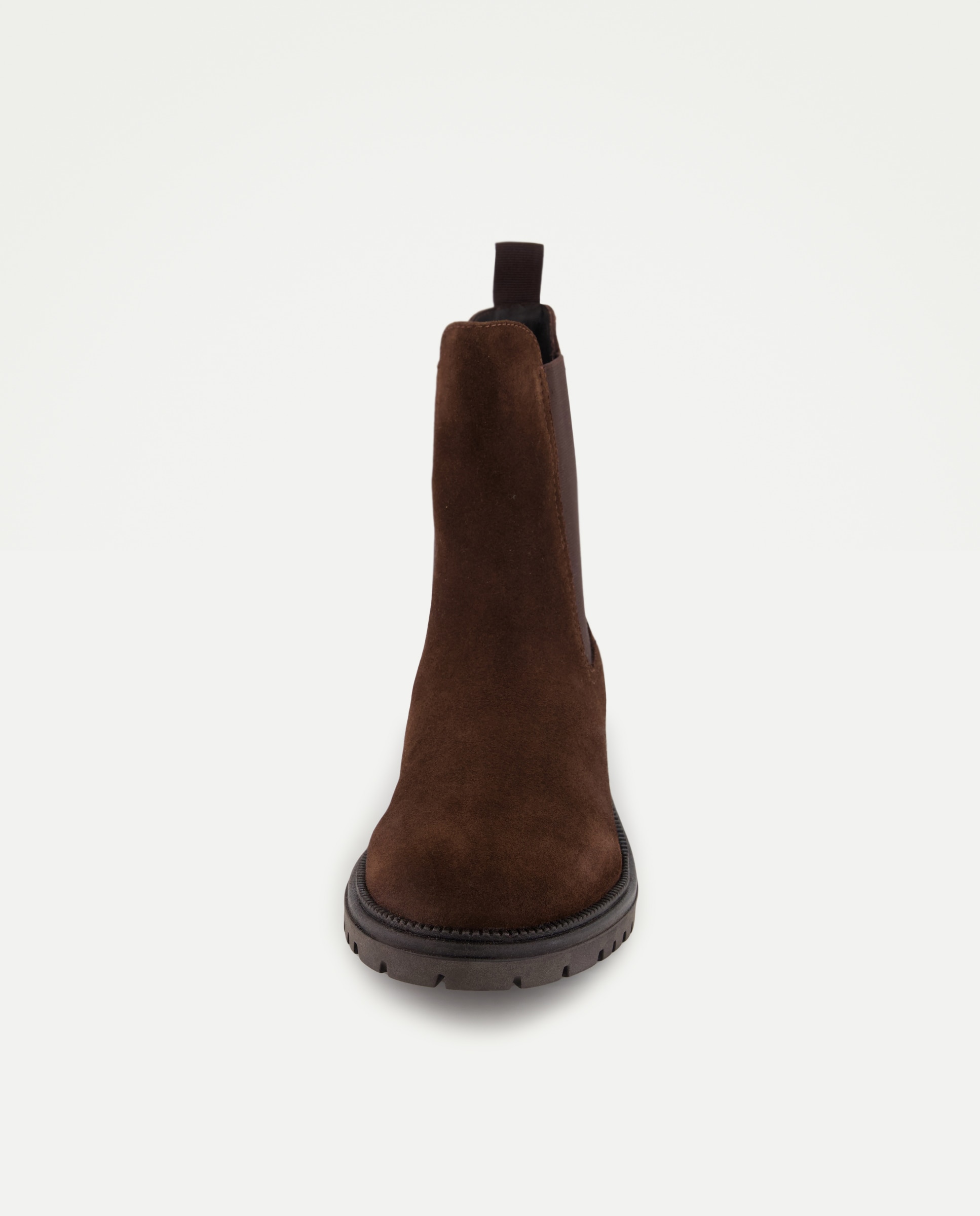 Botins Tipo Chelsea em Pele Castanho-4