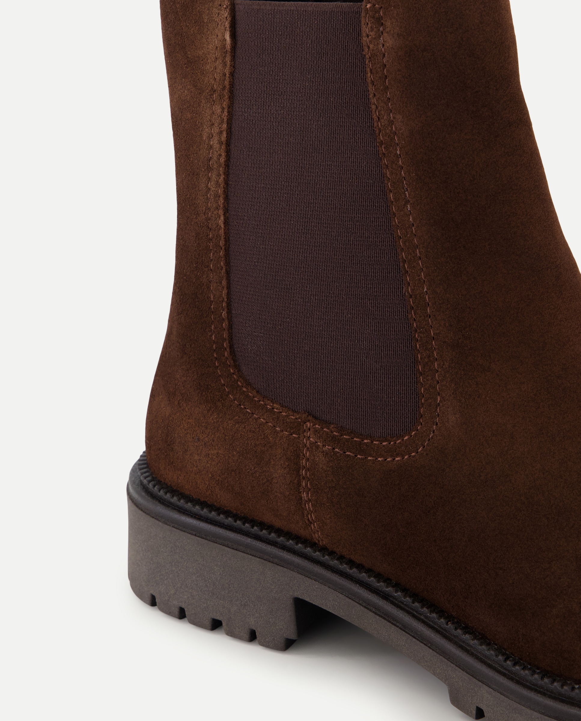 Botins Tipo Chelsea em Pele Castanho-5