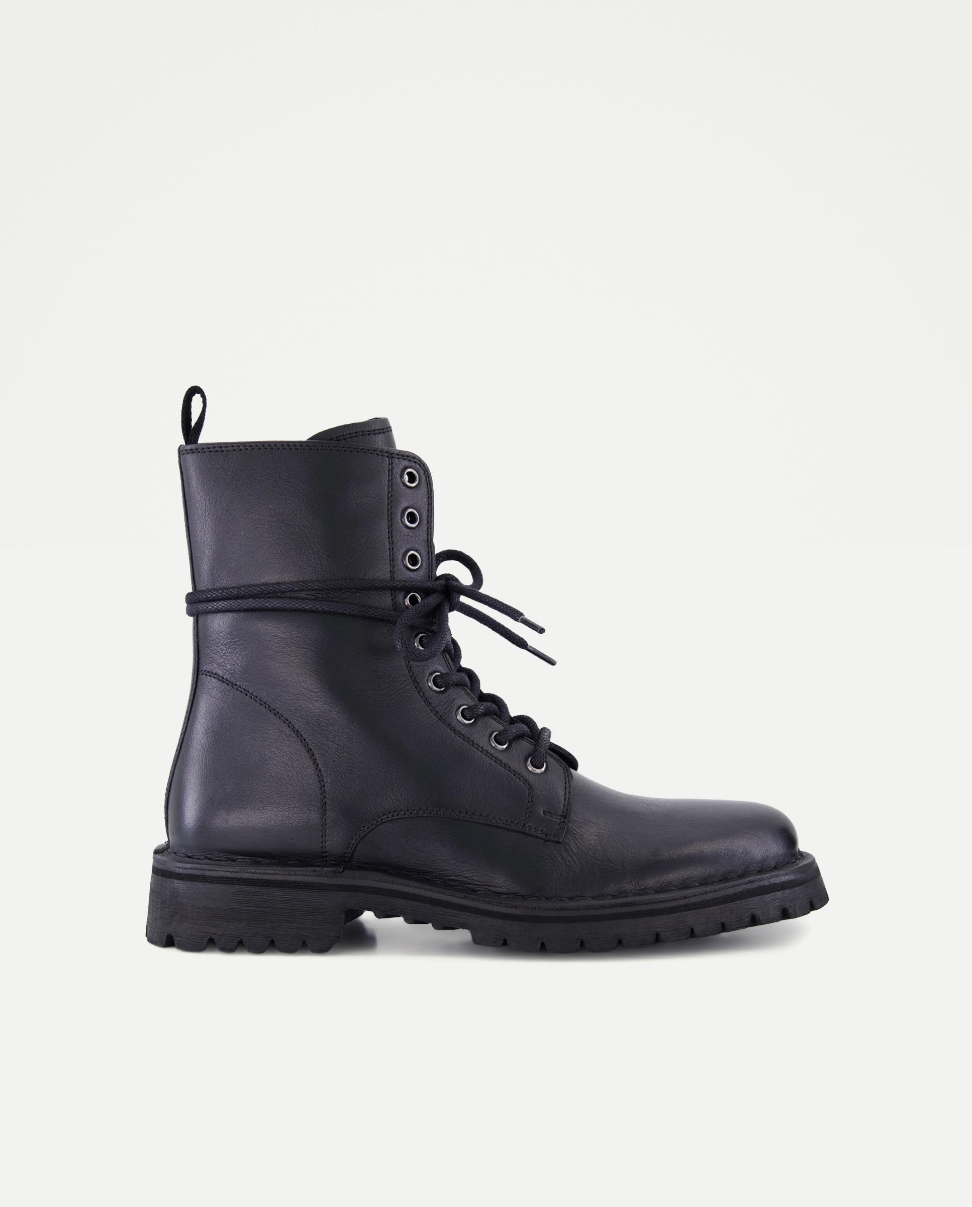 Imagem 0 de Botas de Atacadores em Pele Tipo Napa - Preto