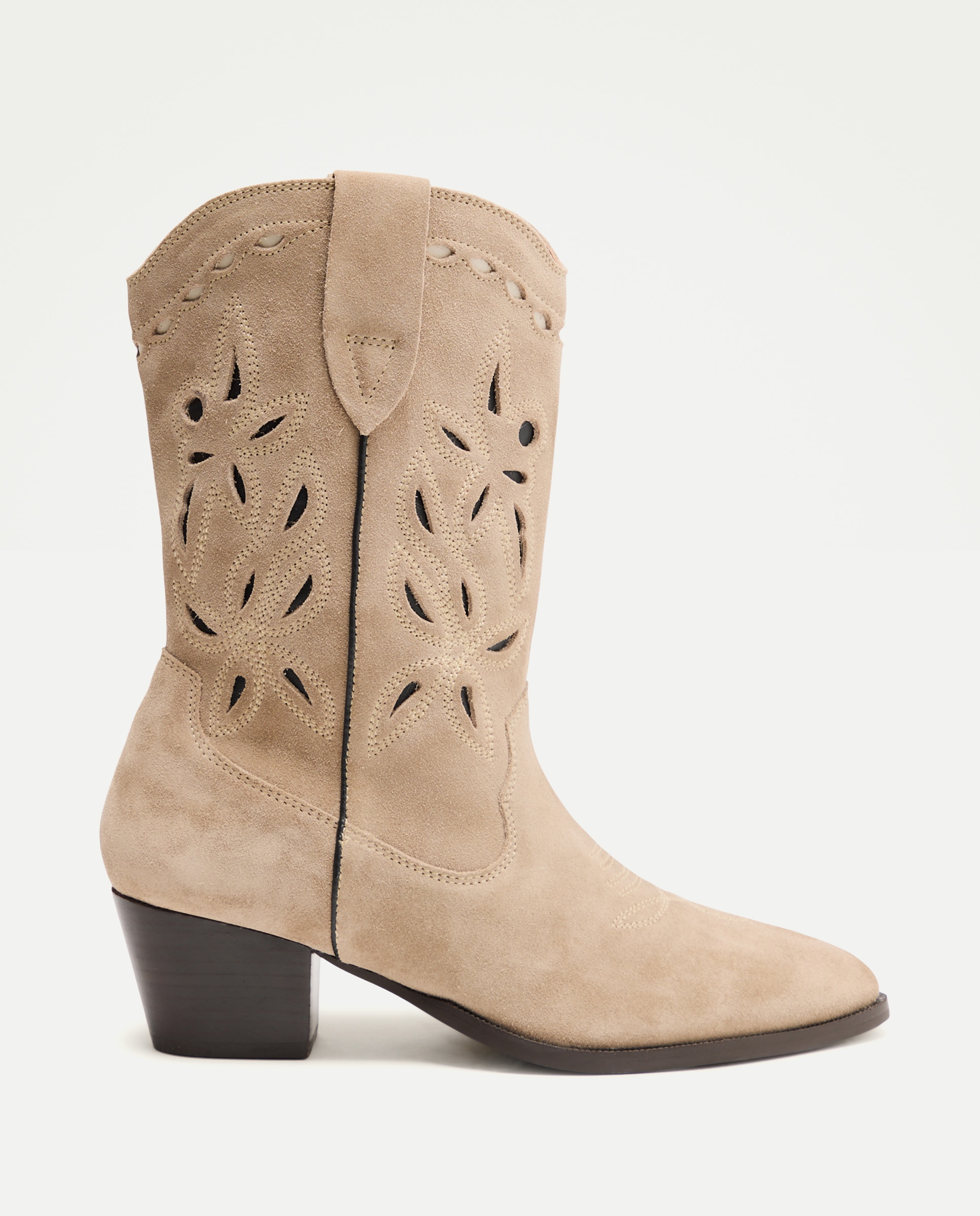 Imagem 0 de Bota pele mulher estampado contraste