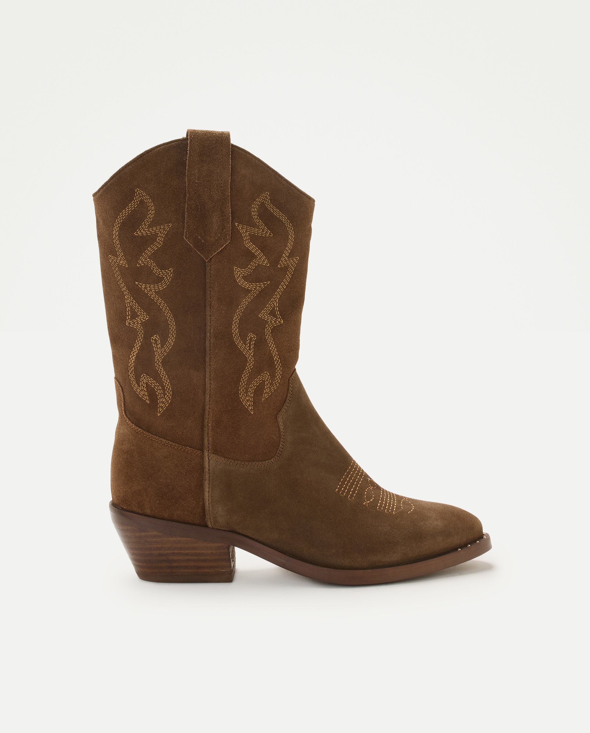 Imagem 0 de Botas de Cowboy em Pele Tipo Camurça